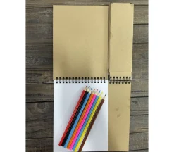 Sketch Journal with Colored Pencil Set