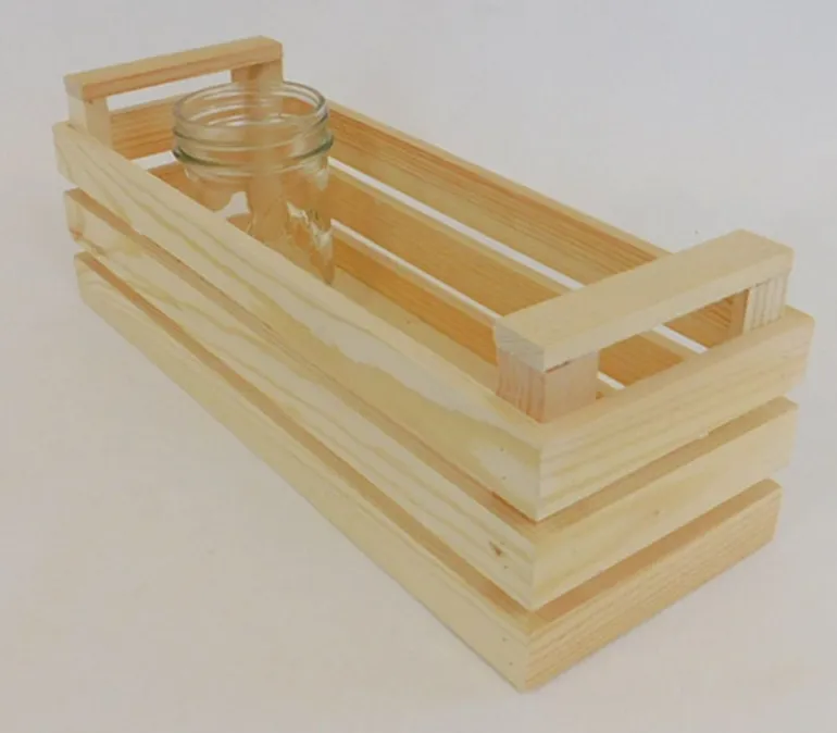 Slat Crate with Handles – 13.25-inch 4.5-inch x 4.5-inch