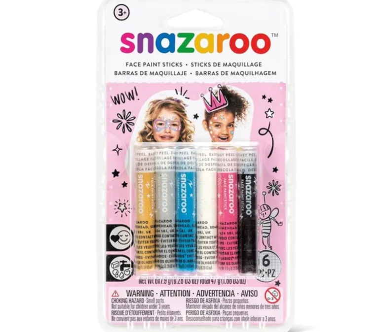Snazaroo Face Paint Sticks Set – 6 Piece – Girls