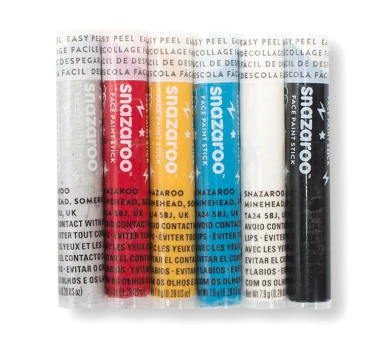 Snazaroo Face Paint Sticks Set – 6 Piece – Boys
