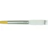 Soft-Grip Golden Taklon Hair Short Handle Brush – Filbert, Round, Script Liners, Shaders, Wash and Stokes (view sizes)