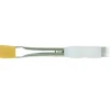 Soft-Grip Golden Taklon Hair Short Handle Brush – Angular, Comb, Dagger, Deerfoot and Fans (view sizes)