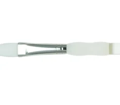 Soft-Grip White Taklon Hair Short Handle Brush (view styles/sizes)