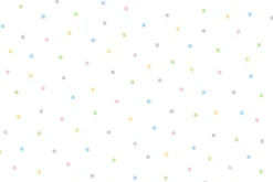 Sorbet Flannel Multicolor Scattered Dot on White