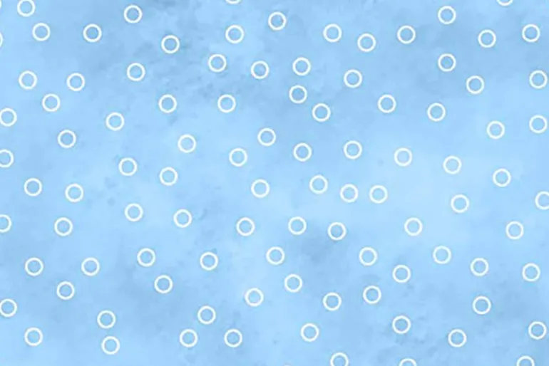 Sorbet Flannel White Circle Dots on Watermelon Pink