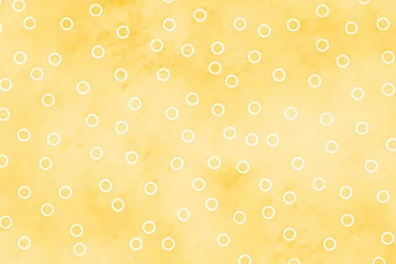 Sorbet Flannel White Circle Dots on Lime Green