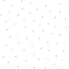 Sorbet Flannel White Circle Dots on Blue Raspberry