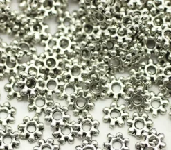 Spacer – Daisy – Antique Silver Plated