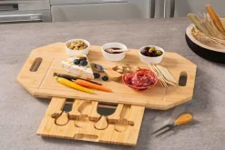 SPC Natural Coasters with Stand – 4 Piece