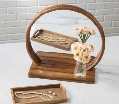 SPC Natural Coasters with Stand – 4 Piece