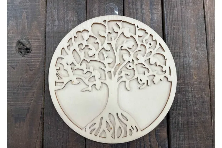 SPC Wood Round Plaque with Tree