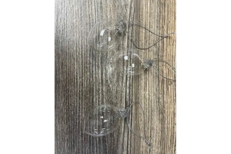 SPC Clear Glass Egg Ornaments – 12 Piece