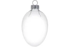 SPC Clear Glass Egg Ornaments – 12 Piece