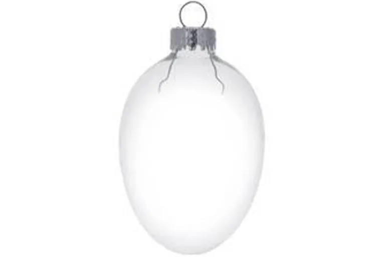 SPC Clear Glass Egg Ornaments – 12 Piece