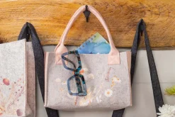 SPC Felt Tote Floral Bag – 11-inch