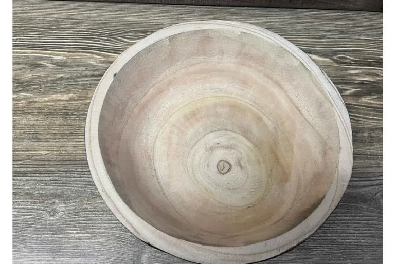 SPC Natural and Black Wooden Round Bowl – Large
