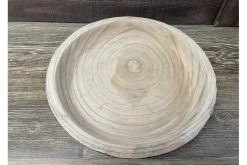 SPC Natural and Black Wooden Round Bowl – Large