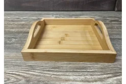SPC Rectangle Wooden Tray with Handles – 15-inch