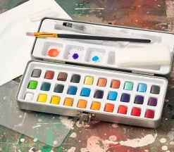 SPC Watercolor Travel Set – 25 Piece Portable Painting Kit