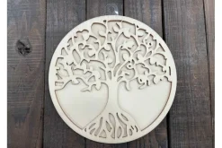 SPC Wooden Jewelry Shelf with round Bottom and 4 Pegs