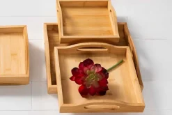 SPC Wooden Square Tray – 8-inch