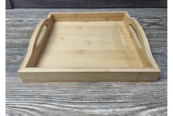 SPC Wooden Square Tray – 8-inch