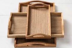 SPC Wooden Square Tray – 8-inch