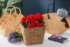 SPC Wooden Weaved Basket – Large (18″ x 9″)