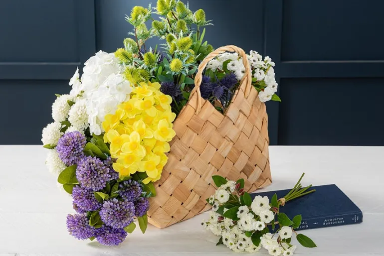 SPC Wooden Weaved Basket – Large (18″ x 9″)