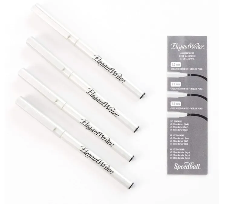 Speedball Elegant Writer Calligraphy Set – Black – 4 Piece