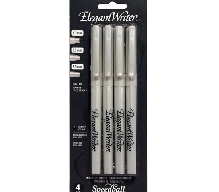 Speedball Elegant Writer Calligraphy Set – Black – 4 Piece