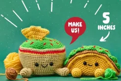 Spicy Amigos Taco and Guacamole Amigurumi Crochet Kit