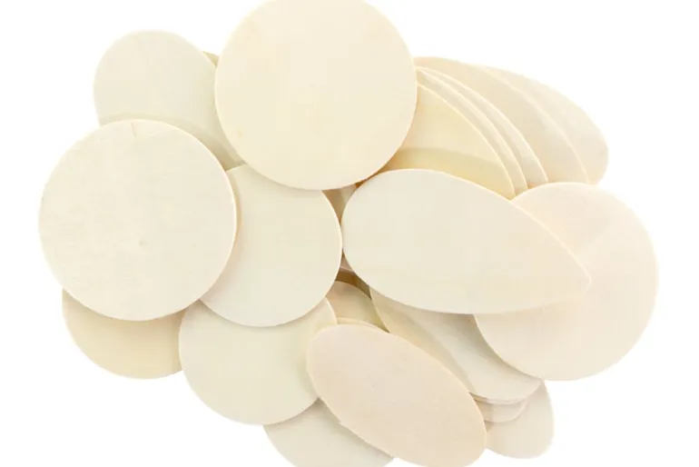 Split Ball Wood Beads – 1″ – 14pc. – Natural