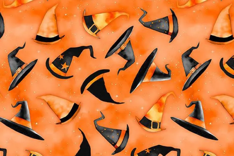 Spooky Tails Cats tossed on Black
