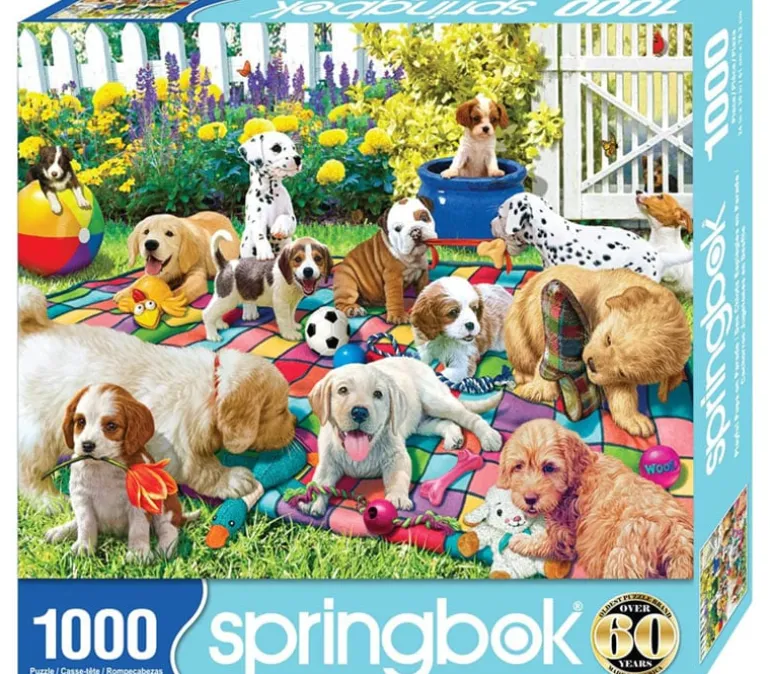 Springbok Playful Pups on Parade Puzzle – 1000 Piece