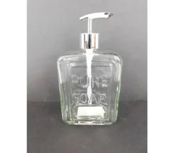 Square Glass Pump Jar – 7-inch
