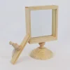 Square Pedestal Frame/Shadowbox With Sliding Glass – 6.25-inch x 7-inch x 1.75-inch