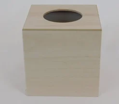 SQUARE Wood Tissue Box – FIT TISSUE BOX SMALLER THAN 5X5 – BOX SIZE IS 5X5
