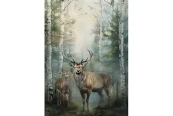Stag and Stone Stag and Doe Fabric Panel, 30.25-in by 42.25-in