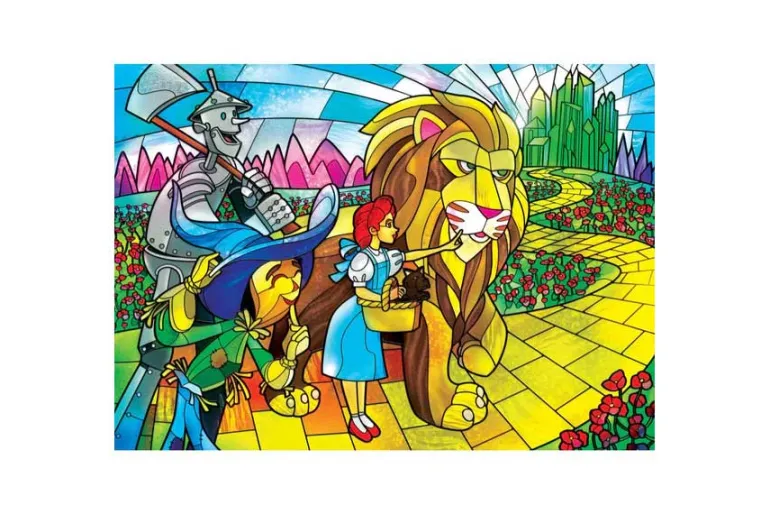 Stained Glass Wizard of Oz – 500 Piece Puzzle