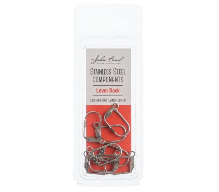 Stainless Steel Earring 12x17mm Lever Back – 8 Piece
