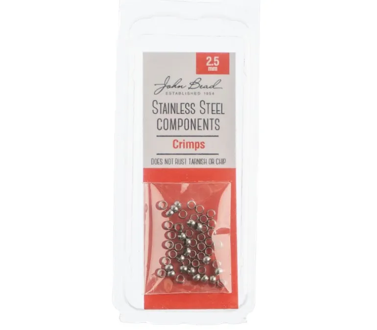 Stainless Steel 2.5mm Crimp Beads – 50 pcs