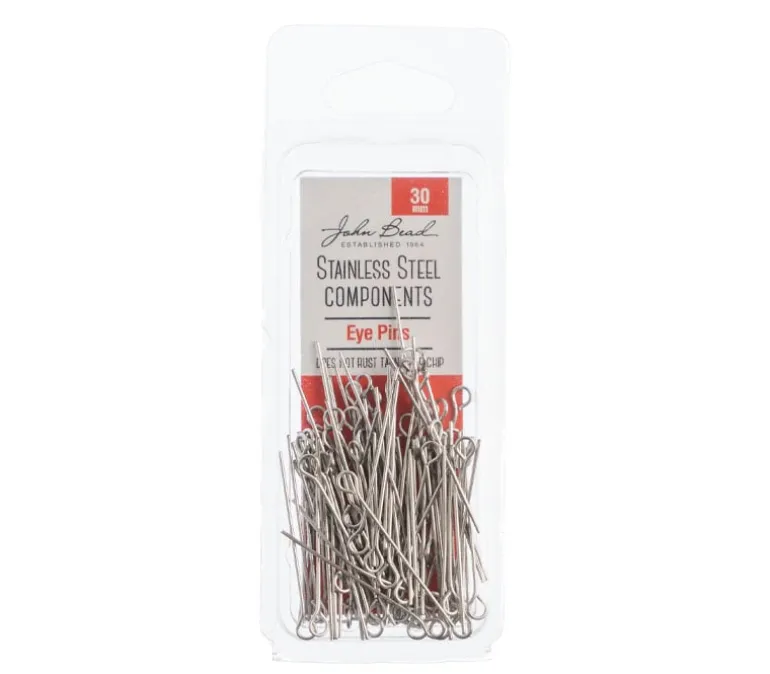 Stainless Steel 30mm Eye Pins – 100 pcs