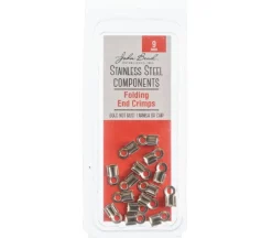 Stainless Steel 9mm Folding End Crimp – 15 pcs