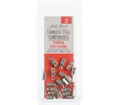Stainless Steel 10mm Folding End Crimp – 20pcs