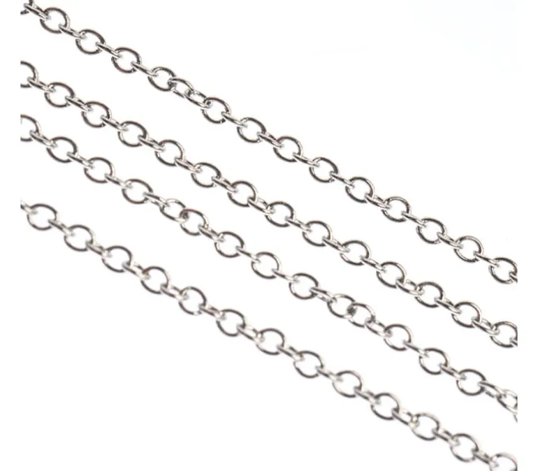 Stainless Steel Rolo Chain 1m With 1.5mm x 1.2 mm Links