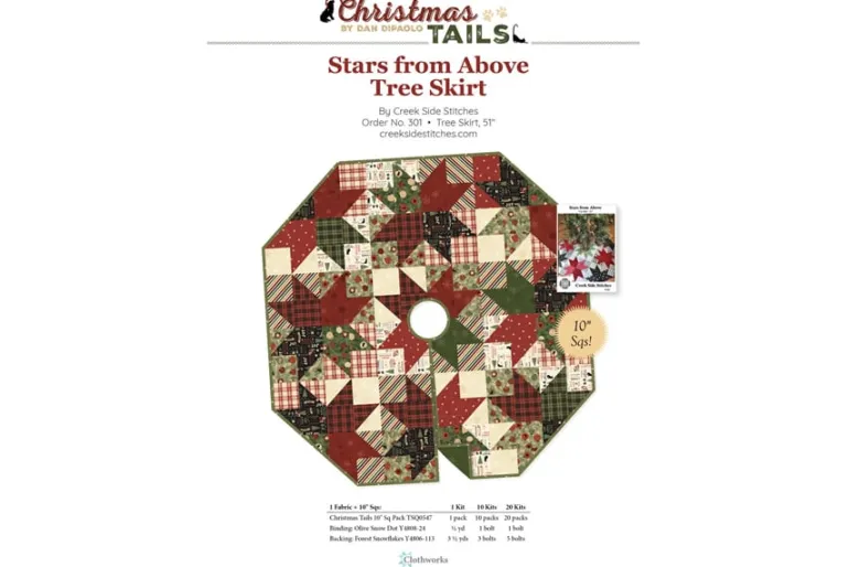 Stars from Above Tree Skirt Sewing Pattern