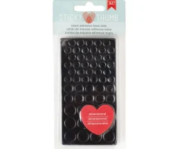 Sticky Thumb Dimensional Adhesive Foam Dots Black – 275 Per Package – Assorted Sizes
