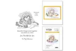 Stitched with Love Cling Rubber Stamps