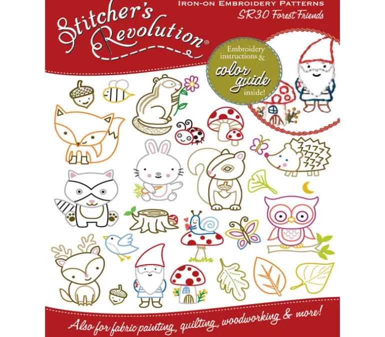 Stitcher’s Revolution Flowers & Butterflies Embroidery Transfer